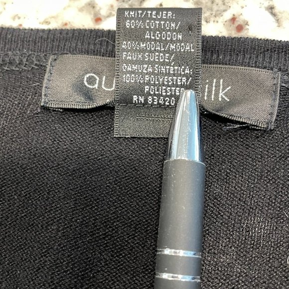 August Silk Heritage - Size Medium - Cardigan Sweater - Black/Brown - Picture 6 of 8